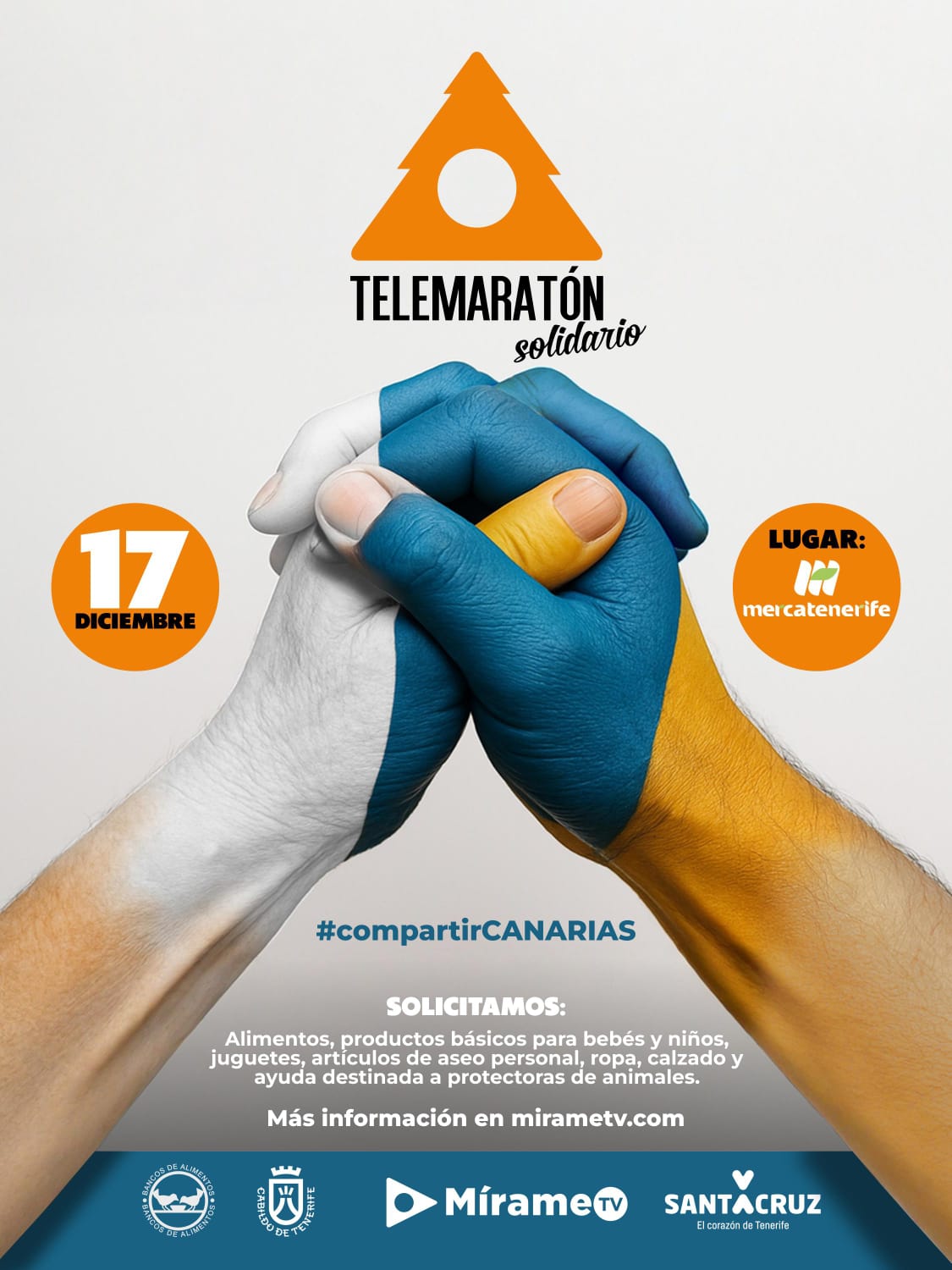 Con la cadena Mírame TV, de ámbito autonómico, hemos llegado a un acuerdo de colaboración para el evento del Tele Maratón solidario, organizado para recoger alimentos no perecederos.