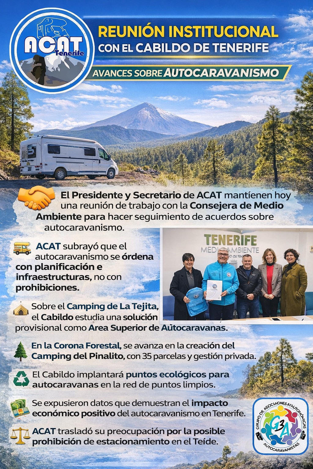 Reunión de Seguimiento con la Consejera de Medio Ambiente del Cabildo de Tenerife