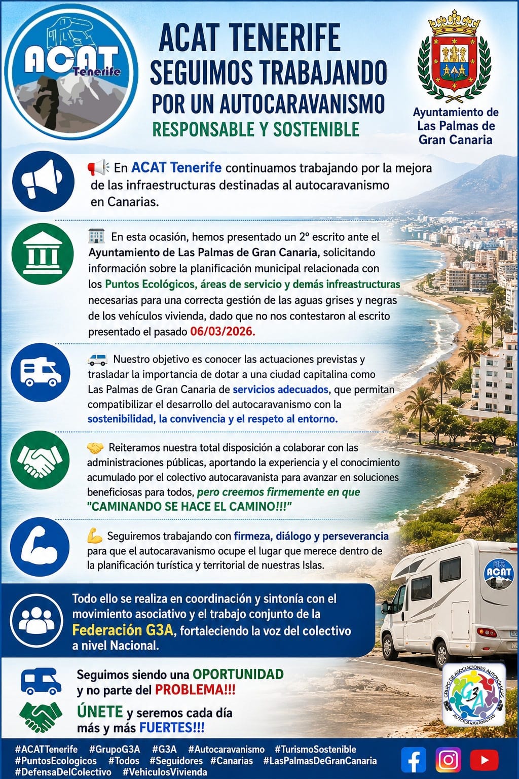 Hemos presentado un 2º escrito ante el Ayuntamiento de Las Palmas de Gran Canaria