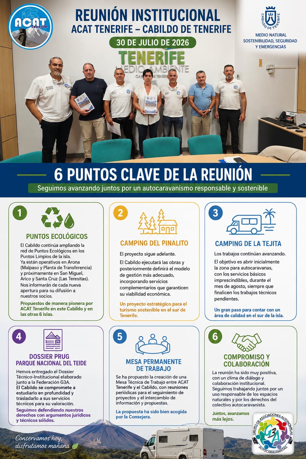 REUNIÓN INSTITUCIONAL ENTRE ACAT TENERIFE Y EL CABILDO DE TENERIFE