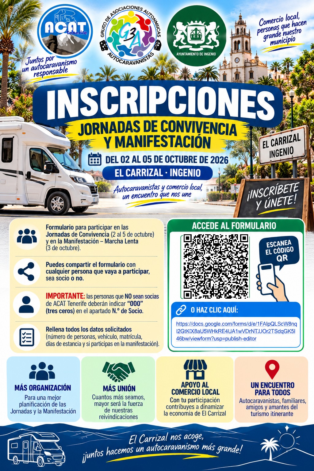 FORMULARIO DE INSCRIPCIÓN – JORNADAS DE CONVIVENCIA Y MANIFESTACIÓN