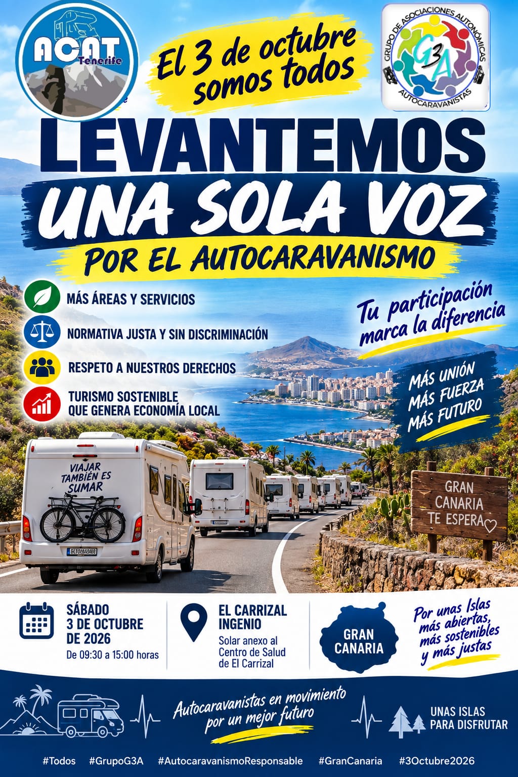 EL 3 DE OCTUBRE, GRAN CANARIA DEBE HABLAR CON UNA SOLA VOZ